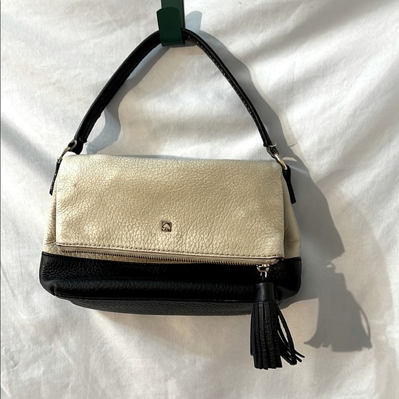 Kate Spade Ivory Black Leather Southport Ave Handbag - Picture 1 of 12
